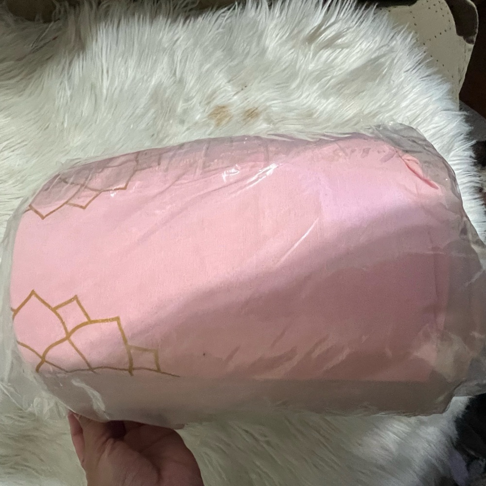 NWT Yoga Imperial Rectangular Yoga Pillow - Light Pink